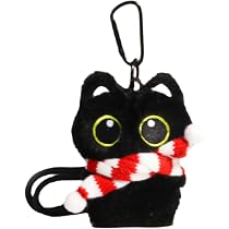 Amazon.co.jp: [Frenflu] フロックキーホルダー 猫 デザイン 黒猫